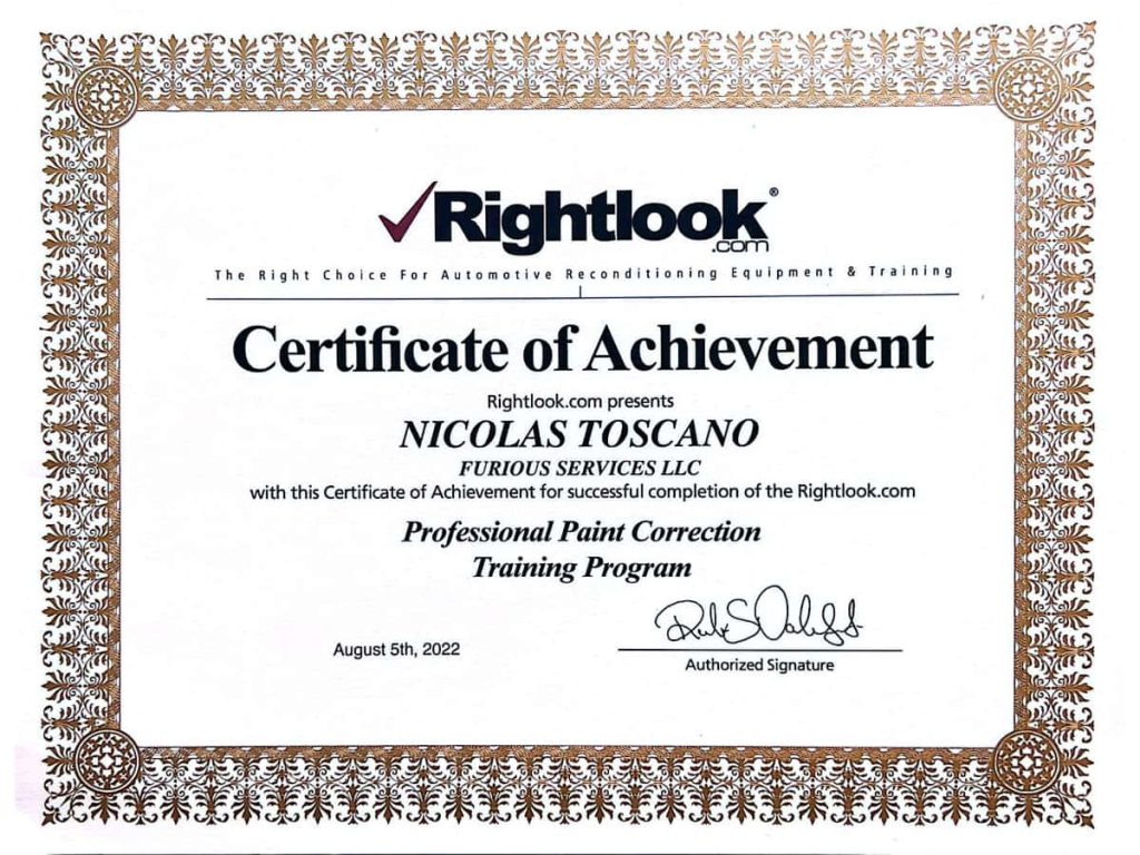 Certified Paint Correction - Nicolás Toscano, Parker, CO