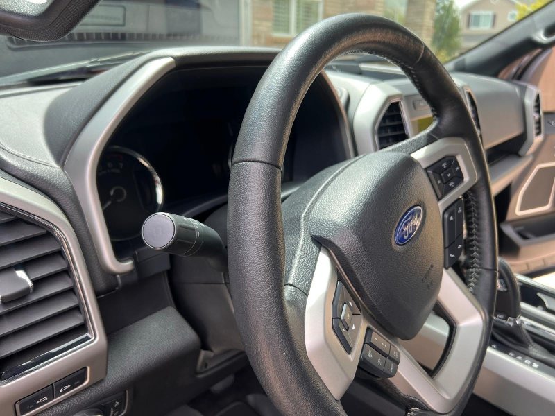 Ford F-150 interior after professional detailing, including deep upholstery cleaning, leather conditioning, dashboard restoration, and a thorough wipe-down for a fresh, like-new appearance and spotless finish