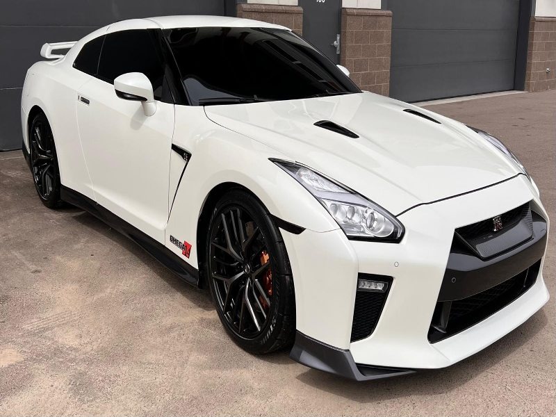 2018 Nissan GT-R after 4-step paint correction and 7-year ceramic coating, showcasing a flawless, high-gloss finish with enhanced protection against scratches, water spots, and UV damage for long-lasting shine and durability